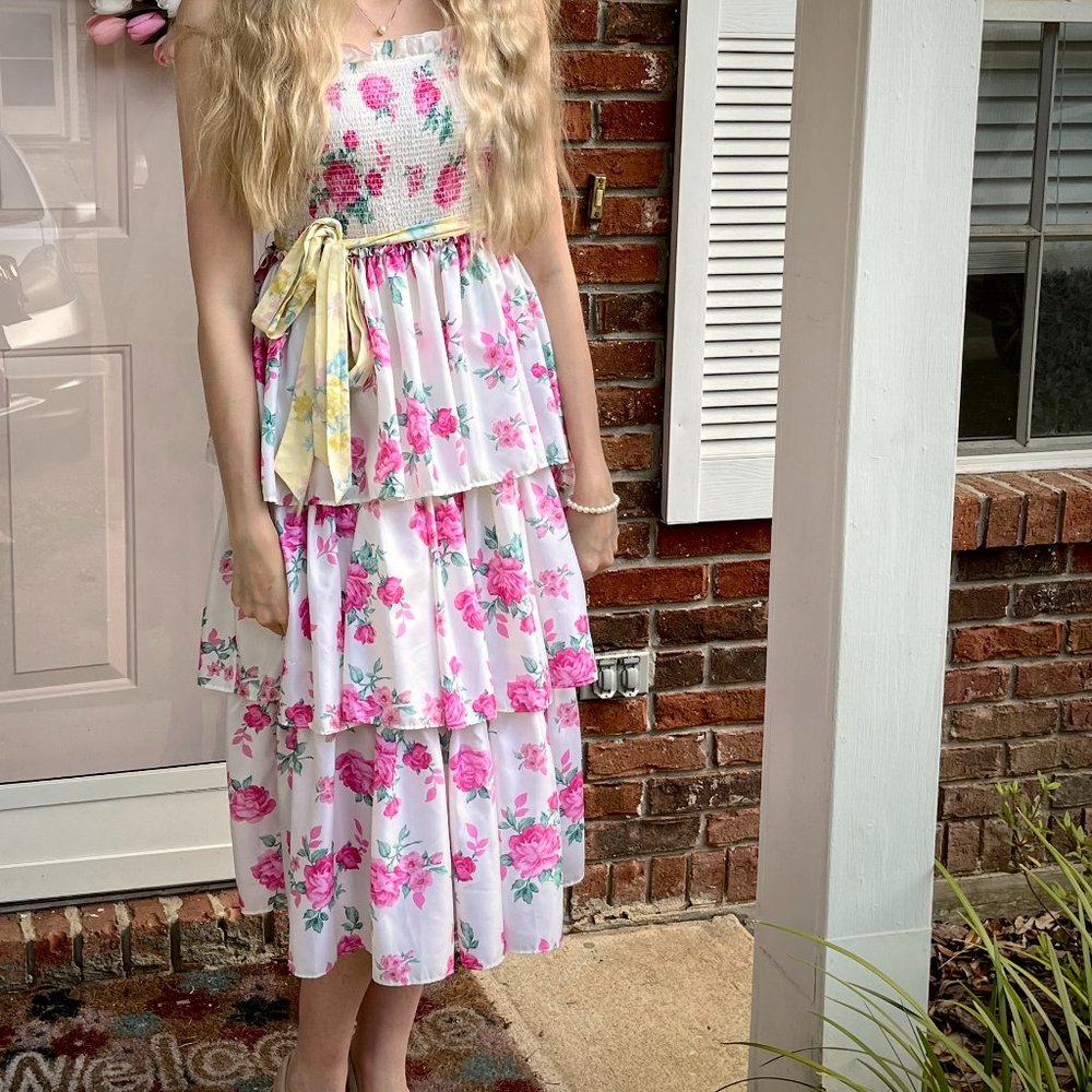 LoveShackFancy x Target Tiered Floral Dress, Small
